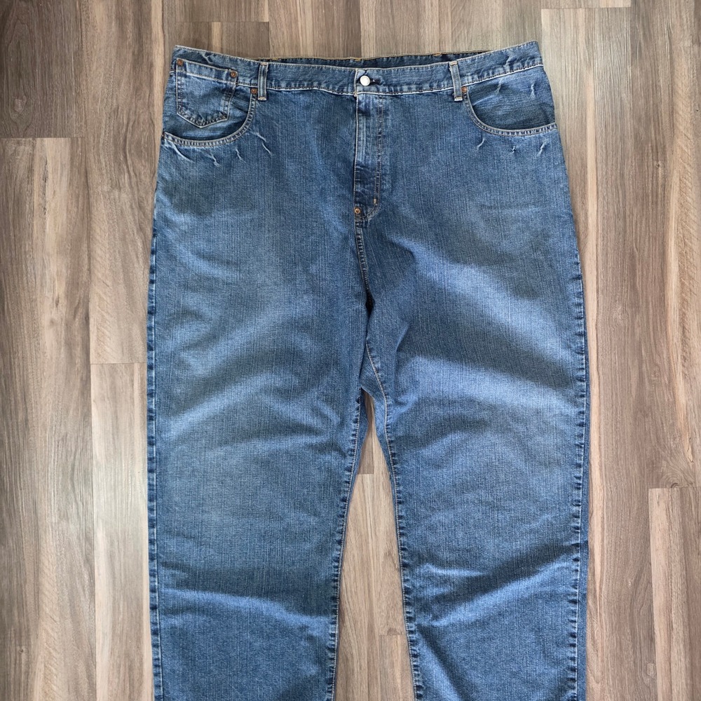 Polo Jeans Co RL Sterling Blue Denim Jeans Mens 46x30 Medium Wash Straight Leg